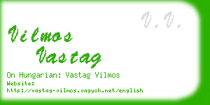 vilmos vastag business card